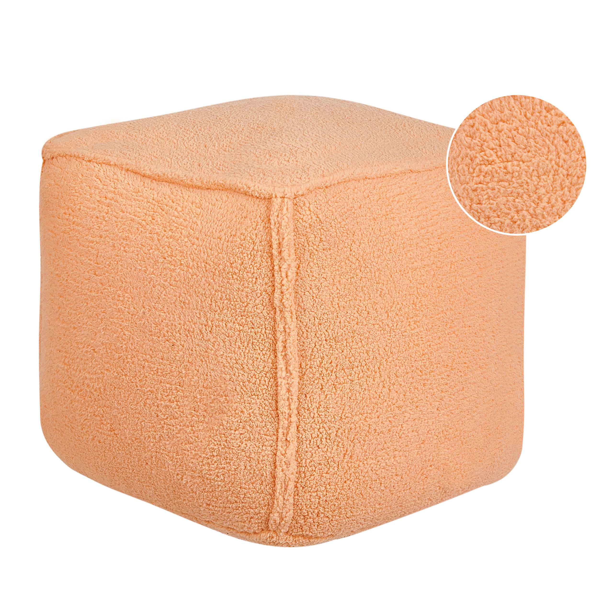 POUF Orange Alipur - Orange, Textil (40/40/40cm) - Beliani