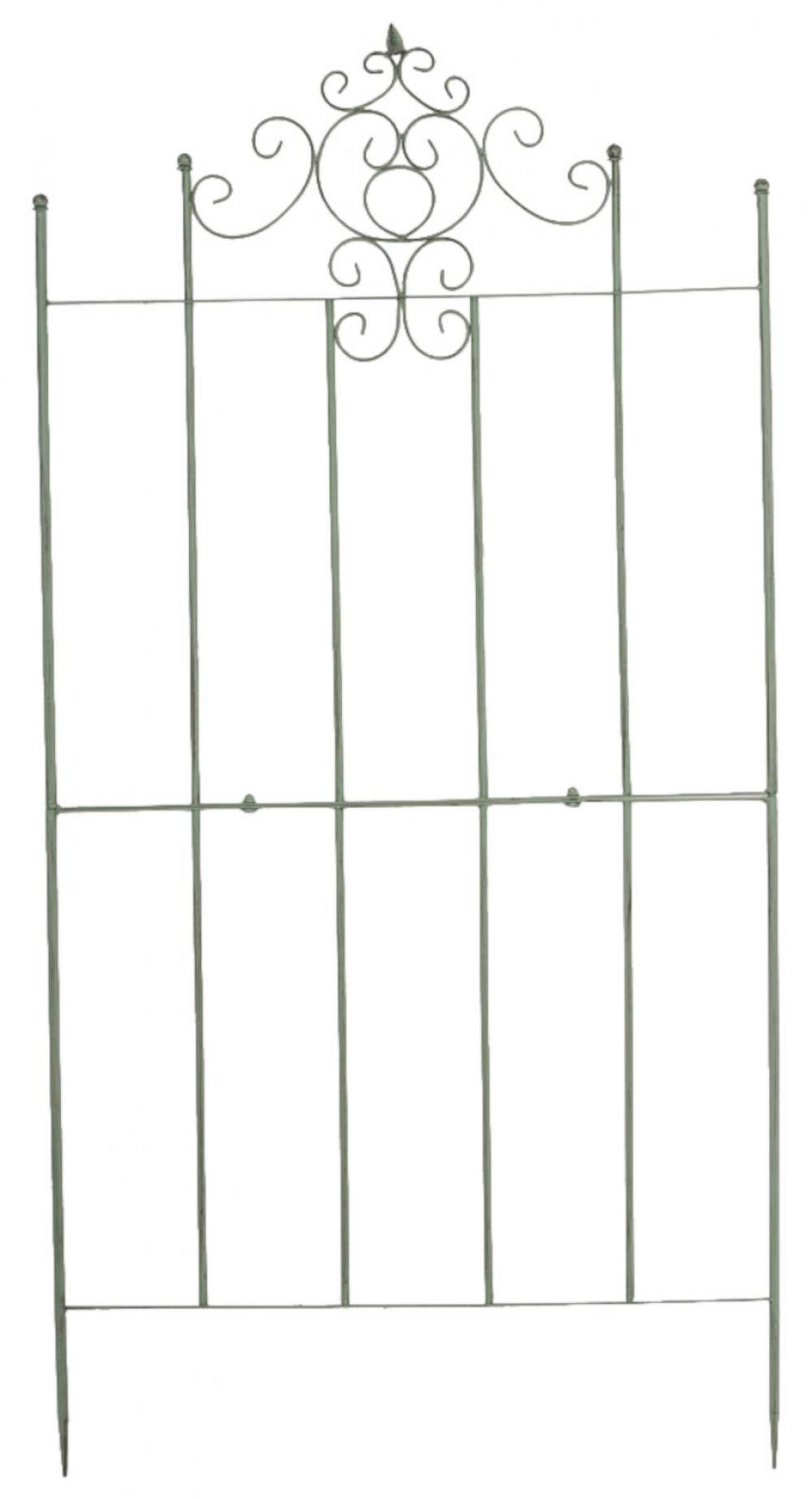 RANKGITTER 2er Set Metall antik-grün - Grün, Metall (85.5/170/2cm) - CLP