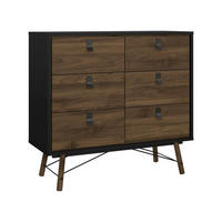 KOMMODE Schwarz, Nussbaum 40.1/101.8/94.8 cm - Schwarz, Holzwerkstoff (101.8/94.8/40.1cm) - DMORA