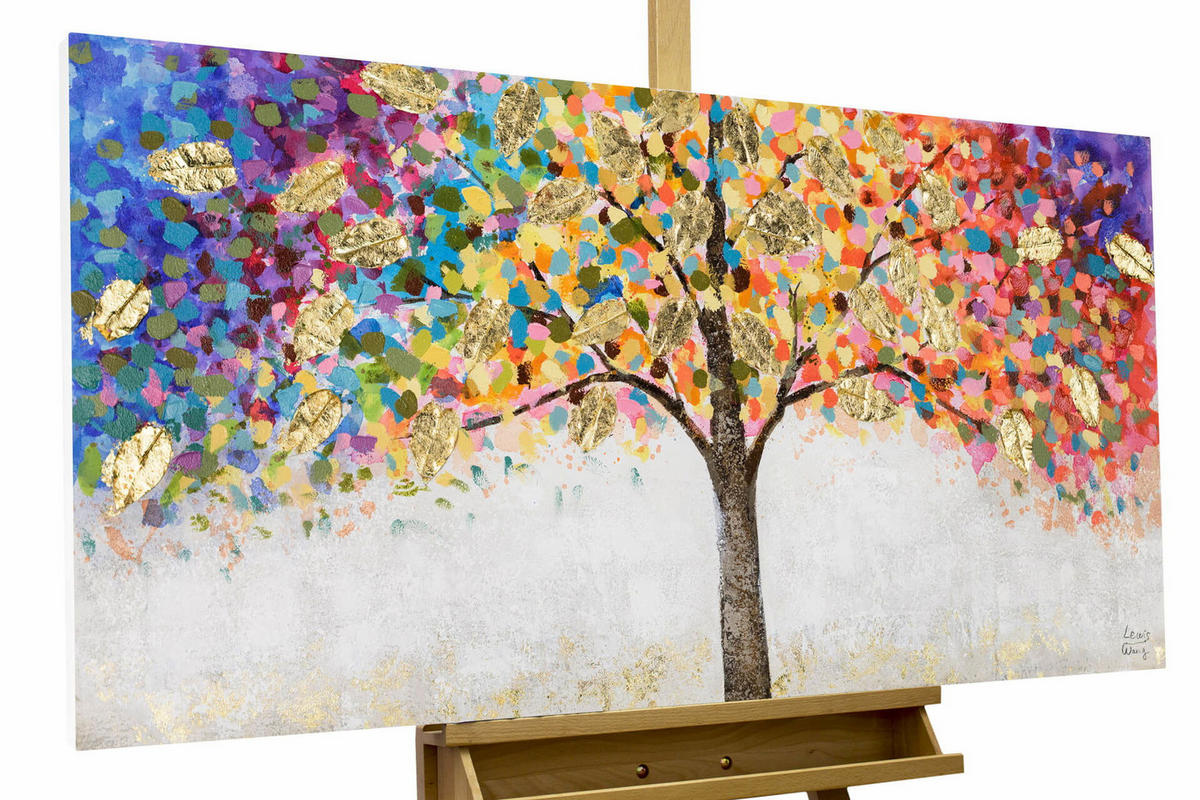 ÖLGEMÄLDE 120/60 cm - Multicolor, Holz/Textil (1.62/60cm) - KUNSTLOFT