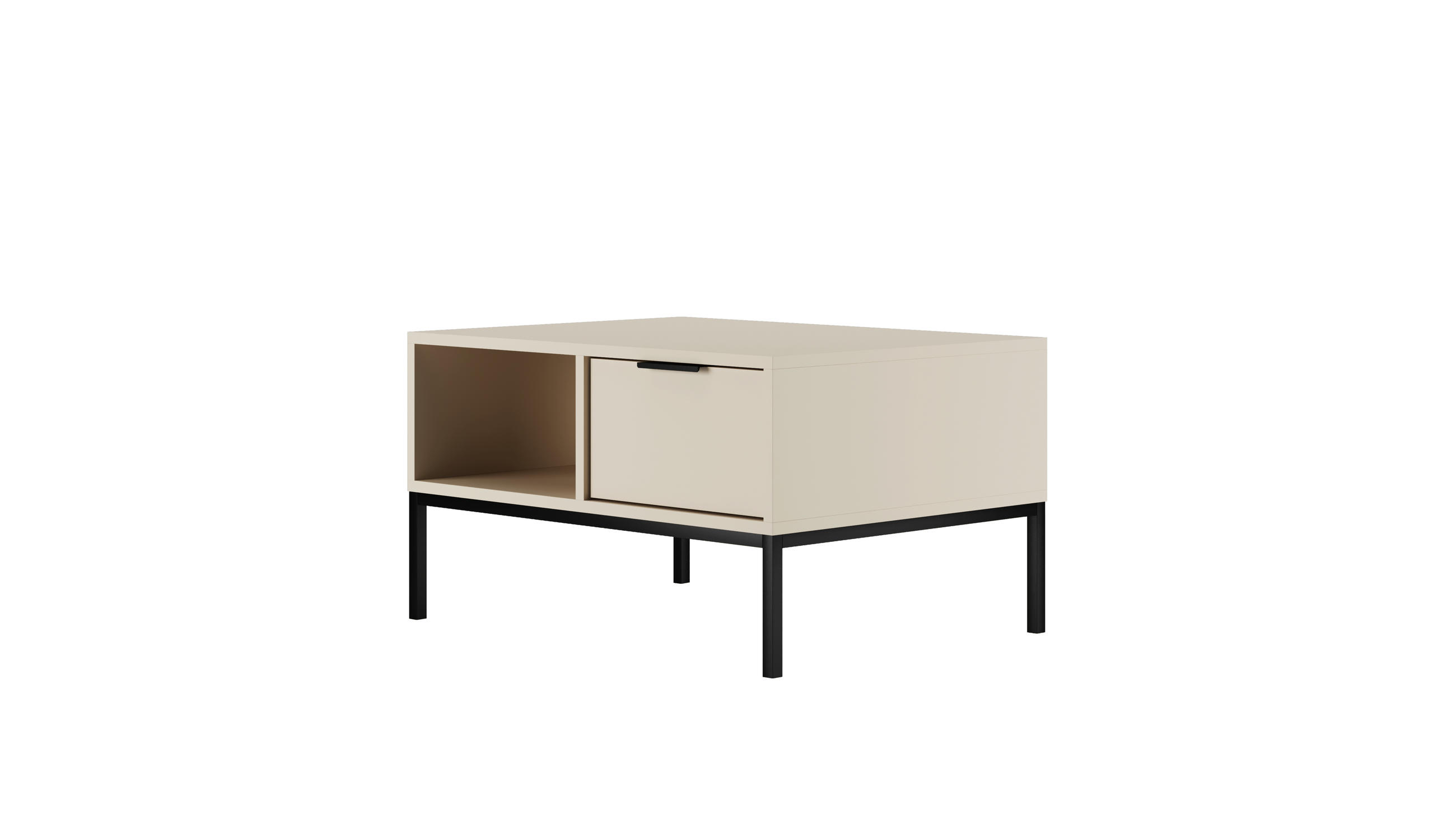 COUCHTISCH Austin 60/45,4/80 cm - Beige/Schwarz, Holzwerkstoff (80/60/45cm) - Kocot Kids