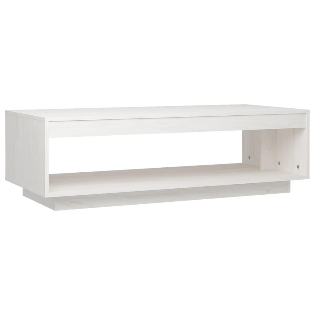 COUCHTISCH Weiß 110x50x33,5 cm Massivholz Kiefer - Weiß, Holz (50/110/33.5cm) - furnicato