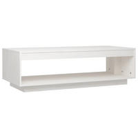 COUCHTISCH Weiß 110x50x33,5 cm Massivholz Kiefer - Weiß, Holz (50/110/33.5cm) - furnicato