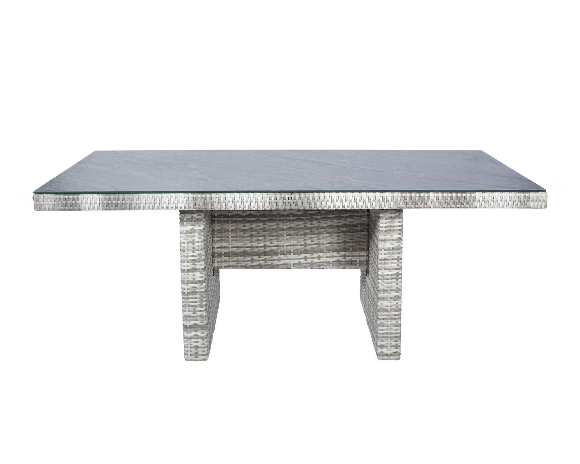 GARTENTISCH Boston 192x90x75cm, Glas-Keramik, Weiß-Grau - Grau, Keramik (90/192/75cm) - dasmöbelwerk