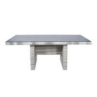 GARTENTISCH Boston 192x90x75cm, Glas-Keramik, Weiß-Grau - Grau, Keramik (90/192/75cm) - dasmöbelwerk