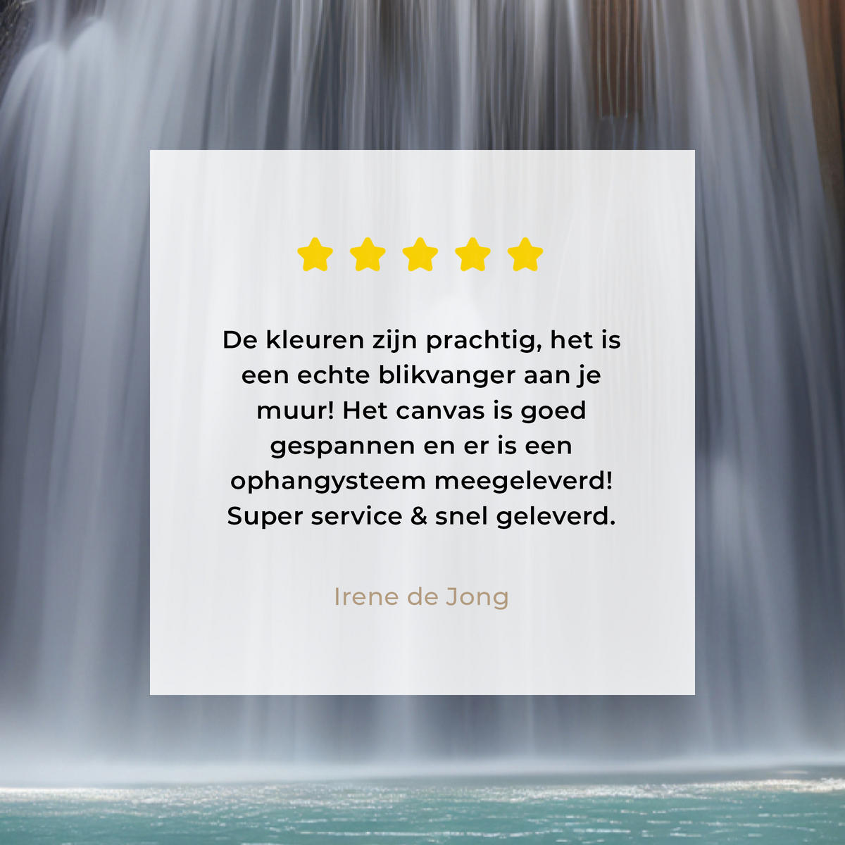 LEINWANDBILD Wasserfall - Natur - Pflanzen - Dschungel - Wasser Deko Groß 90x140 cm - Grün, Textil (90/140cm) - MuchoWow