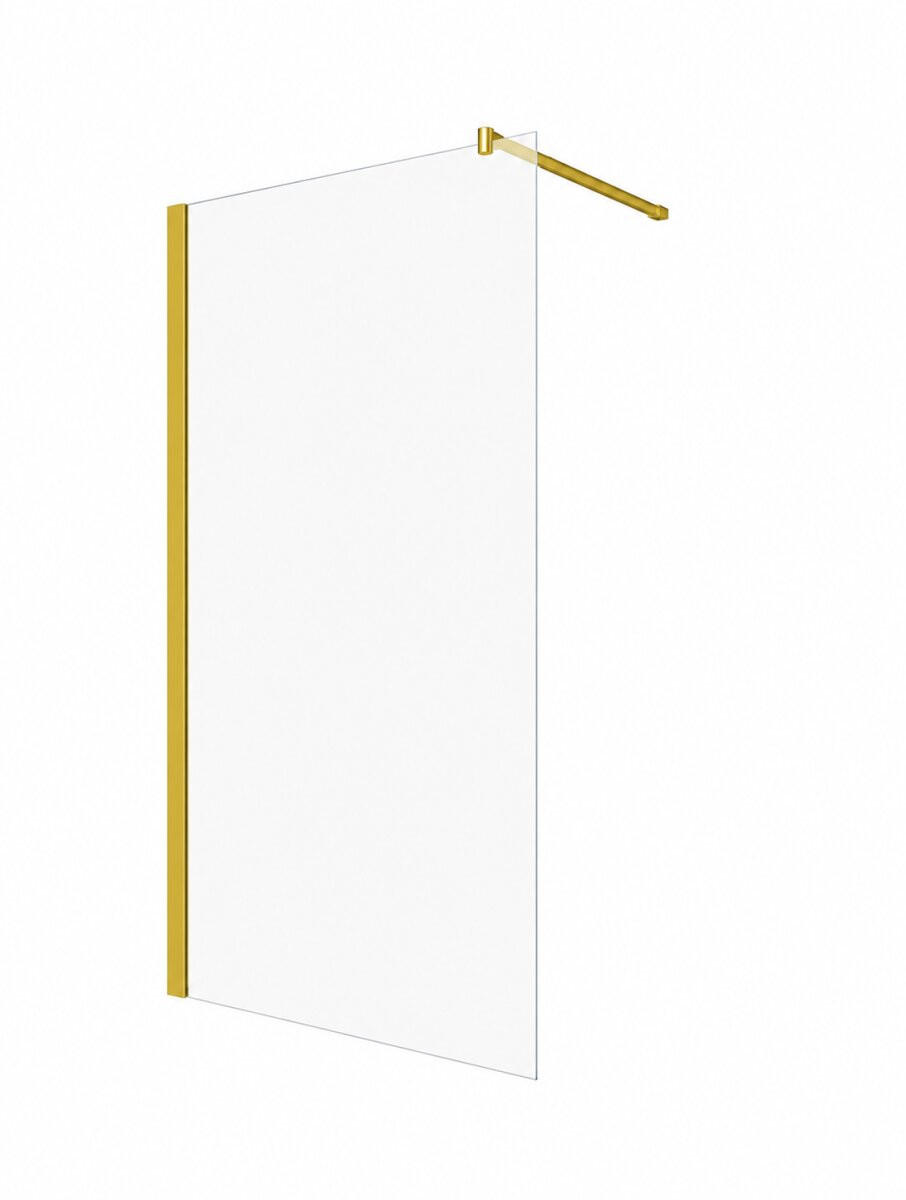 WALK-IN-DUSCHWAND 100 × 200 cm – Satiniertes ESG-Sicherheitsglas – Gold - Goldfarben, Glas (10/100/200cm) -  Glaswerk Westfalen
