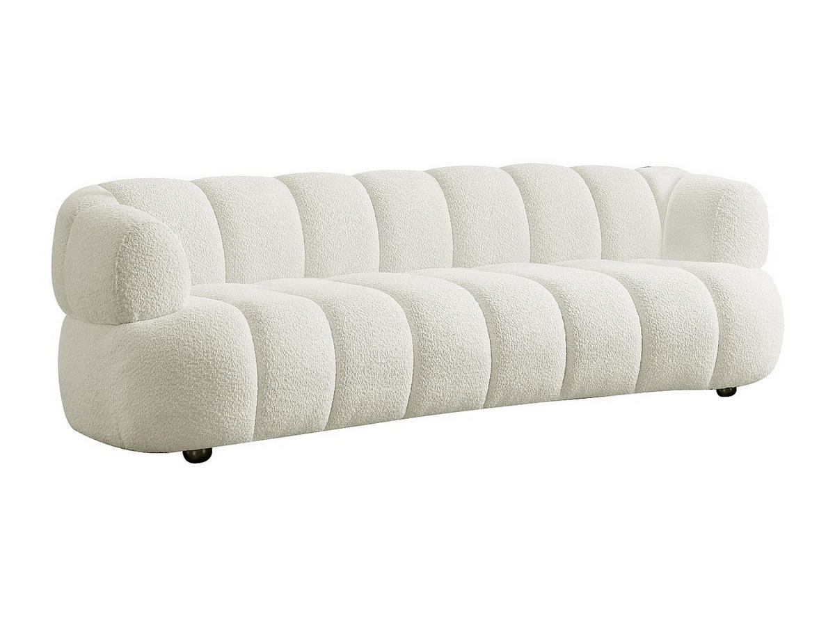 SOFA - 3 Personen - stoff - gebrochenes weiß Coliani - Weiß, Holz/Textil (227/73/94cm) - Vente-Unique