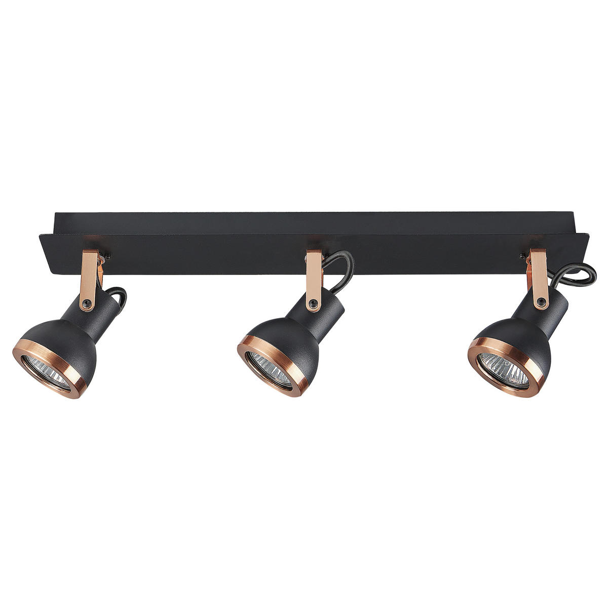 DECKENLEUCHTE Baro 7/44/12 cm - Schwarz, Metall (7/44/12cm) - Beliani