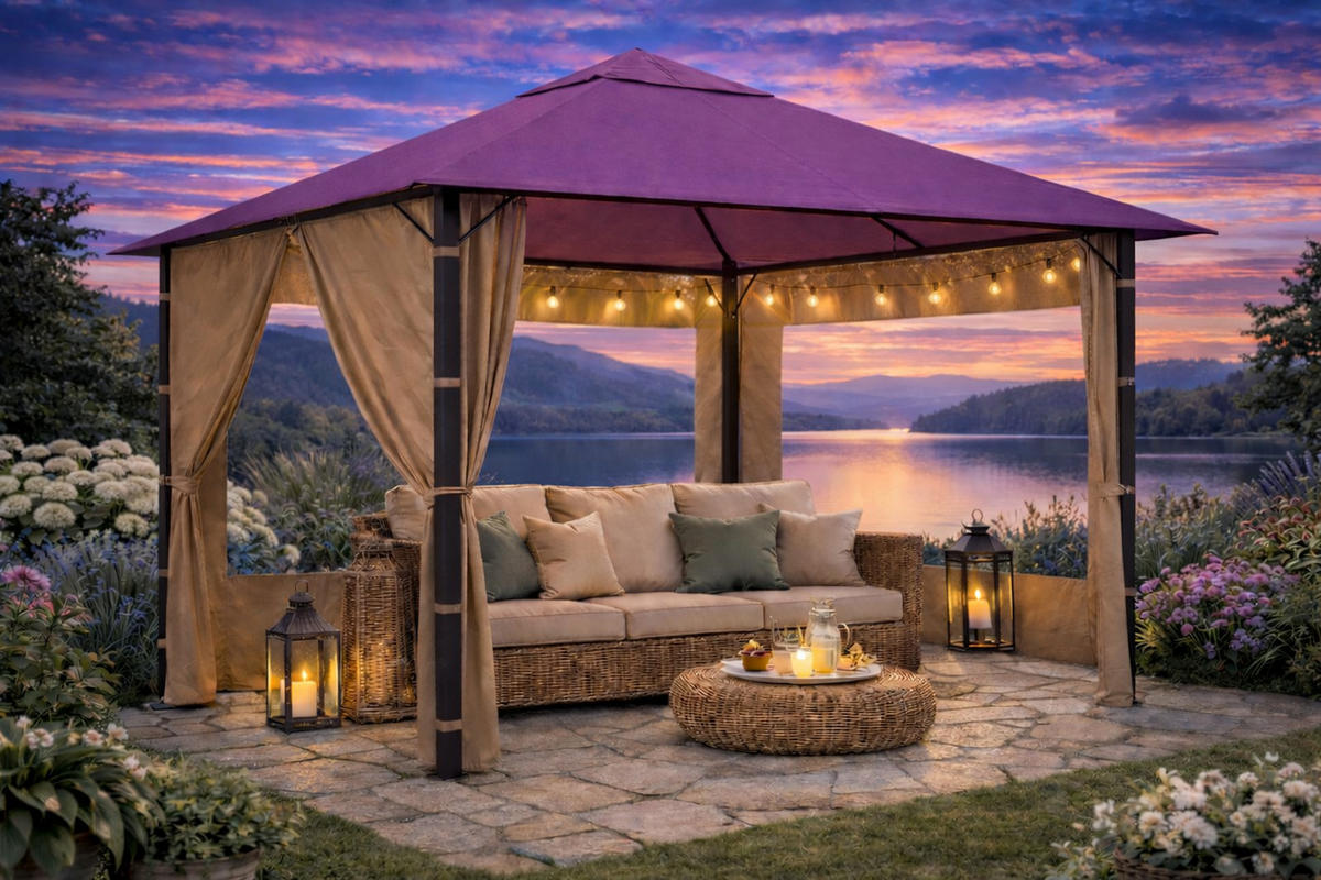 ERSATZDACH Pavillon 3/3 m Beere - Lila, Textil (297/1/297cm) - QUICK STAR