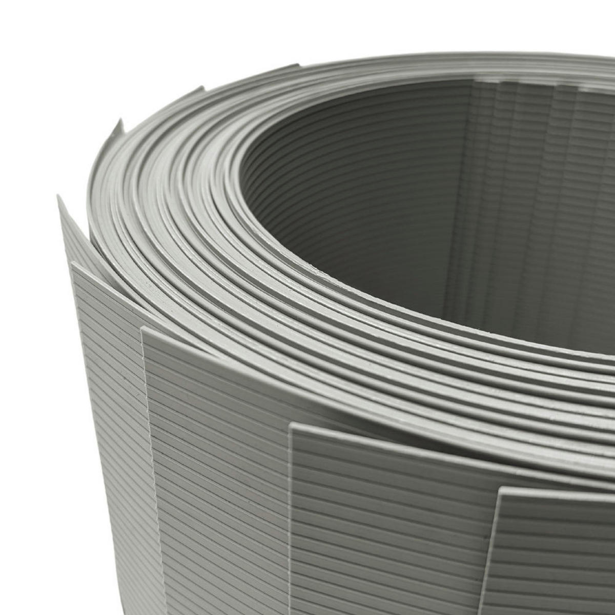 SICHTSCHUTZSTREIFEN Rille 10x Einzelstreifen 2,55m Sichtschutz Steingrau, 10 x 2,55m - Graubraun, Kunststoff (2550/19cm) - ZAUN|ZU
