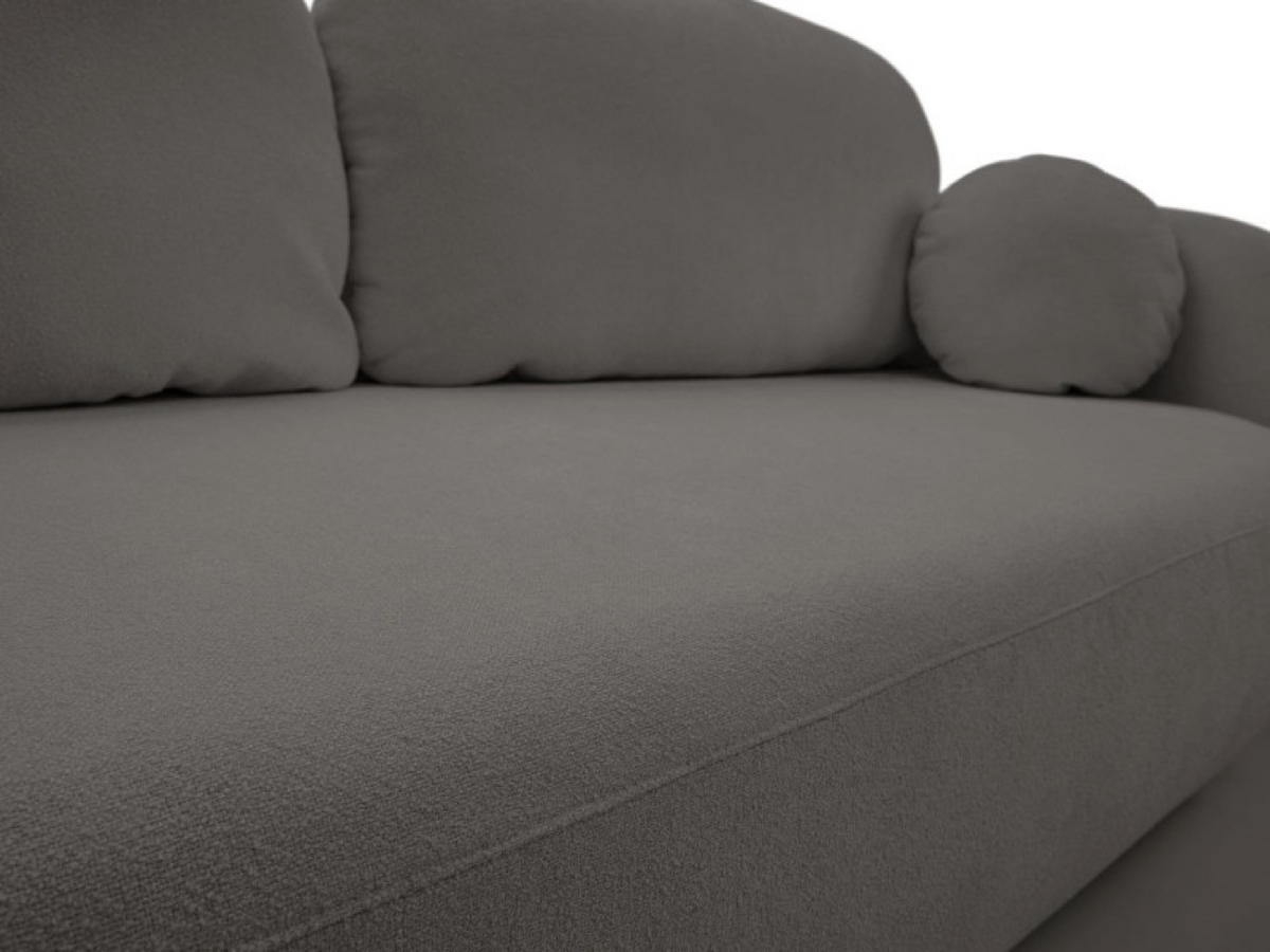 SITZSOFA Grau LIO Mit Schlaffunktion Bezogen Mit Stoff SICURO - Grau, Textil (238/86.5/101cm) - Sepro Meble