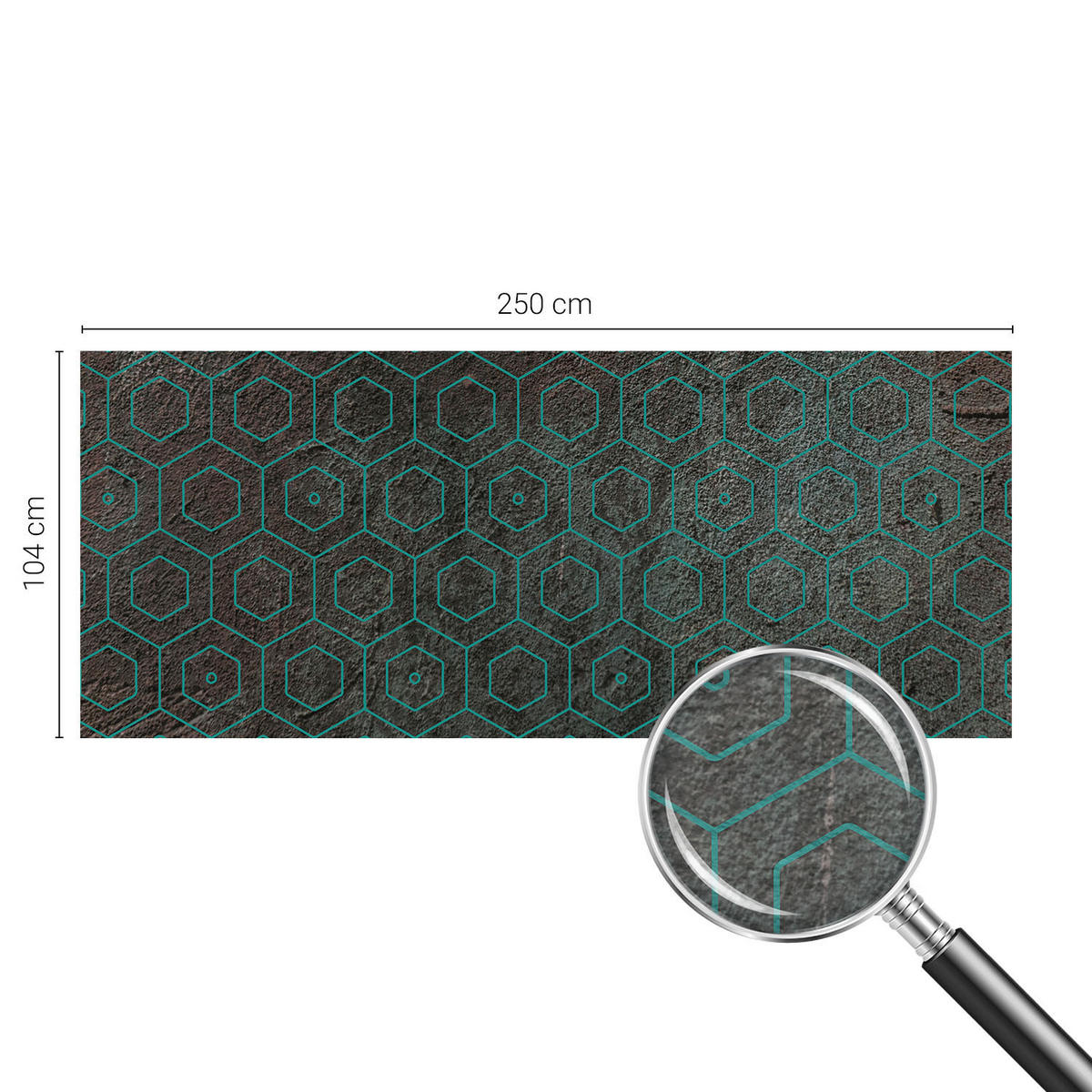 FOTOTAPETE 250x104 cm - Geometrisches Muster - Braun, Textil (250/104cm) - Wallfluent