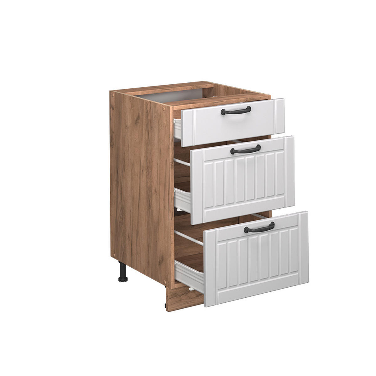 SPODNÍ SKŘÍŇKA KUCHYŇSKÉ LINKY Fame-Line Bílý venkovský dům - bílá/medově dubová, kompozitní dřevo (50/82/51.6cm) - Vicco