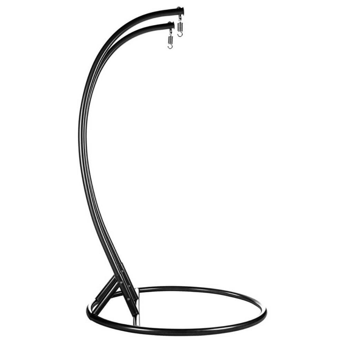 GESTELL für Polyrattan Hängesessel TORUS - Schwarz - Schwarz, Metall (120/195/120cm) - Home Deluxe