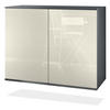KOMMODE Skadu Creme Hochglanz - Creme, Holzwerkstoff (92.5/73.5/35cm) - Vladon