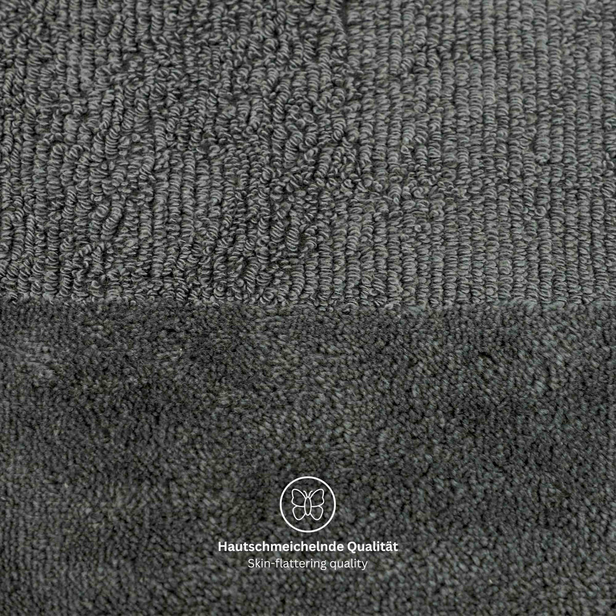HANDTUCH SET SENSE 5tlg. - Anthrazit, Textil (50/100cm) - Schöner Wohnen