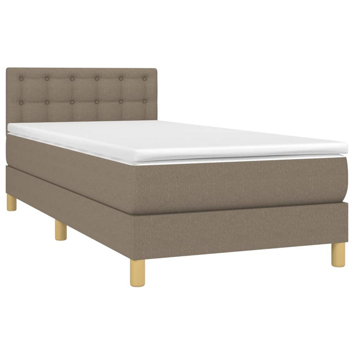 BOXSPRINGBETT 80/200 Cm Taupe Gewebe - Taupe, Textil (80/203cm) - vidaXL