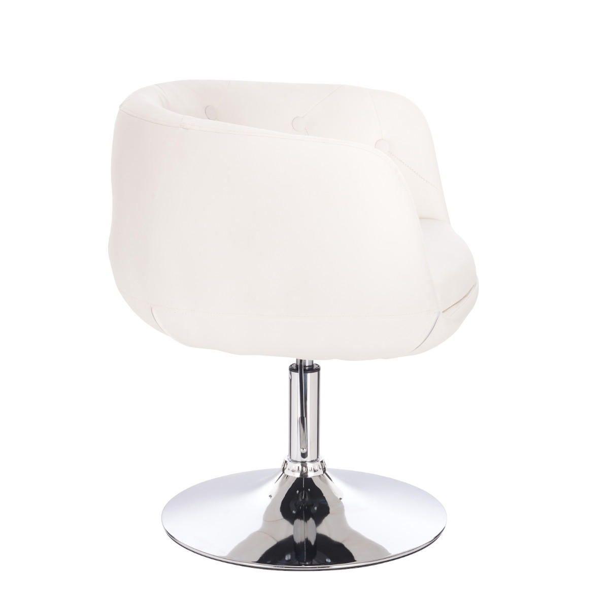 COCKTAILSESSEL PANAMA Kunstleder Weiß - Silberfarben/Weiß, Textil (55/78/61cm) - SVITA