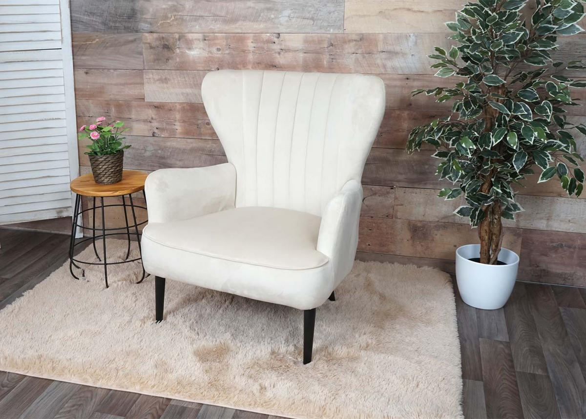 LOUNGE-SESSEL Cremeweiß - Weiß, Textil (75/87/75cm) - MCW