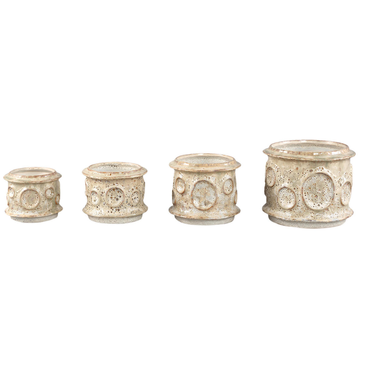 TOPF Gregorie Beige 19/19/17cm - Beige, Keramik (17cm) - PTMD Collection