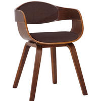 ARMLEHNENSTUHL Stoff Walnuss/Braun - Walnussfarben/Braun, Holz/Textil (49/73/46cm) - CLP