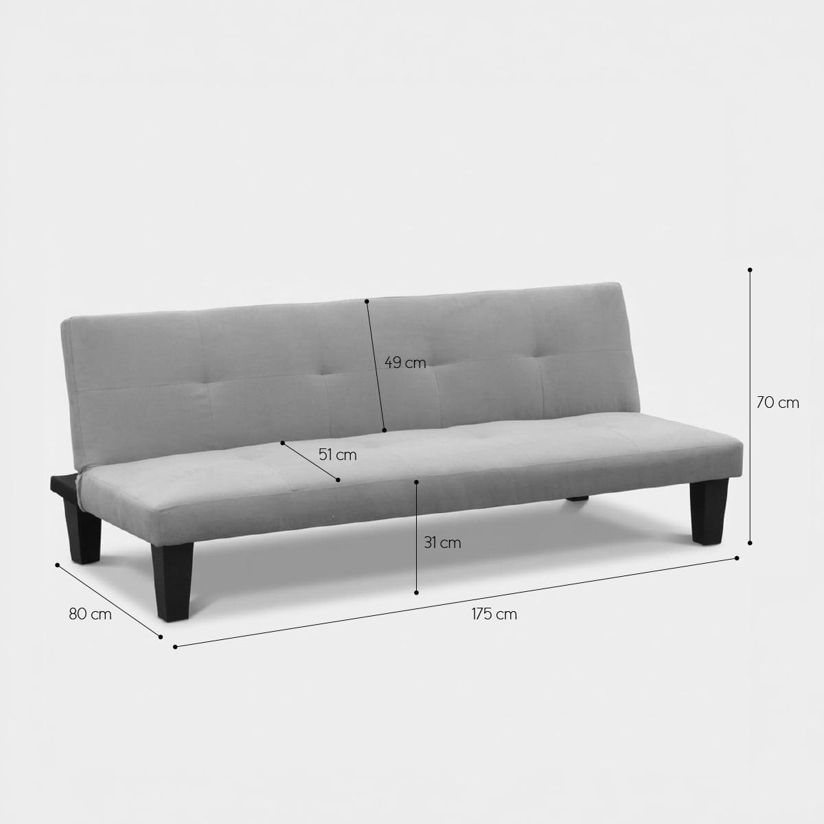 KLAPPSOFA schlaffähig - Blau - Blau, Textil (175/70/80cm) - Pasmara