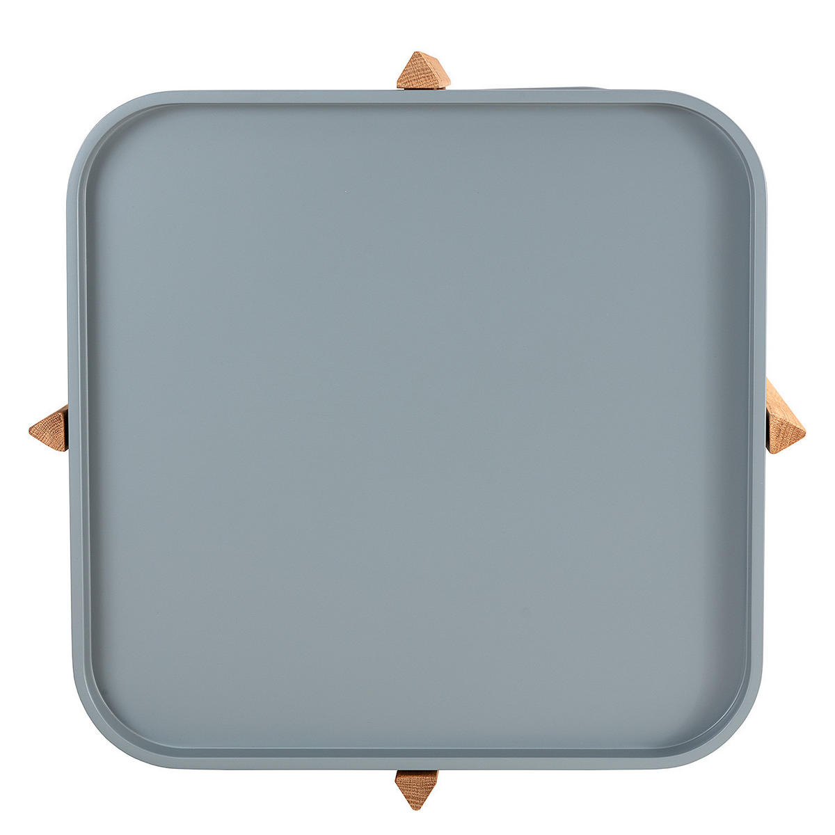 BEISTELLTISCH - Eiche teilmassiv - Blaugrau/Braun, Holz/Holzwerkstoff (57/57/55cm) - home24