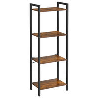 STANDREGAL Bas - Braun, Holzwerkstoff (24/107/40cm) - VASAGLE