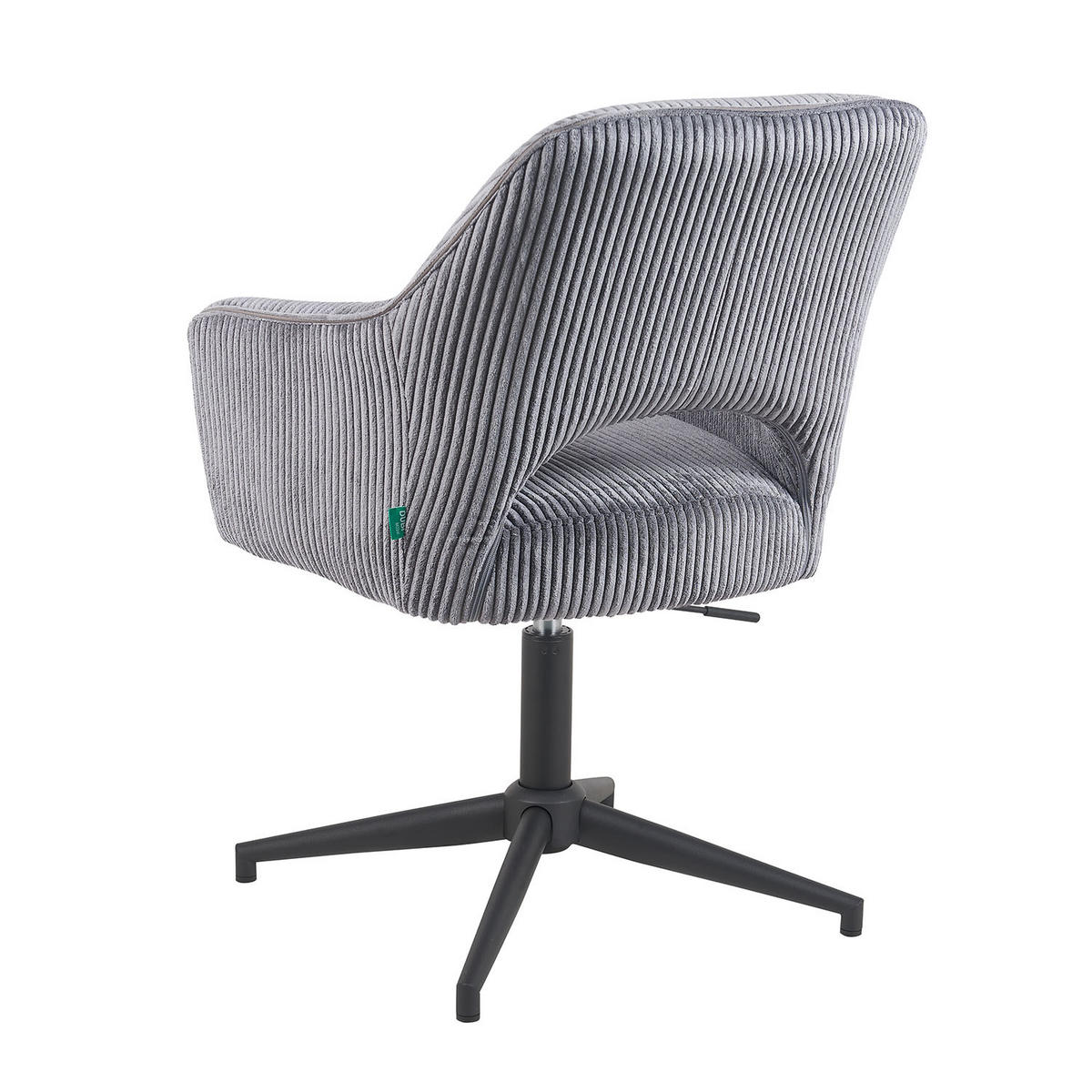 BÜROSTUHL Mika-Bryn - Schwarz/Grau, Textil/Metall (60/84/65cm) - DUBI Möbel