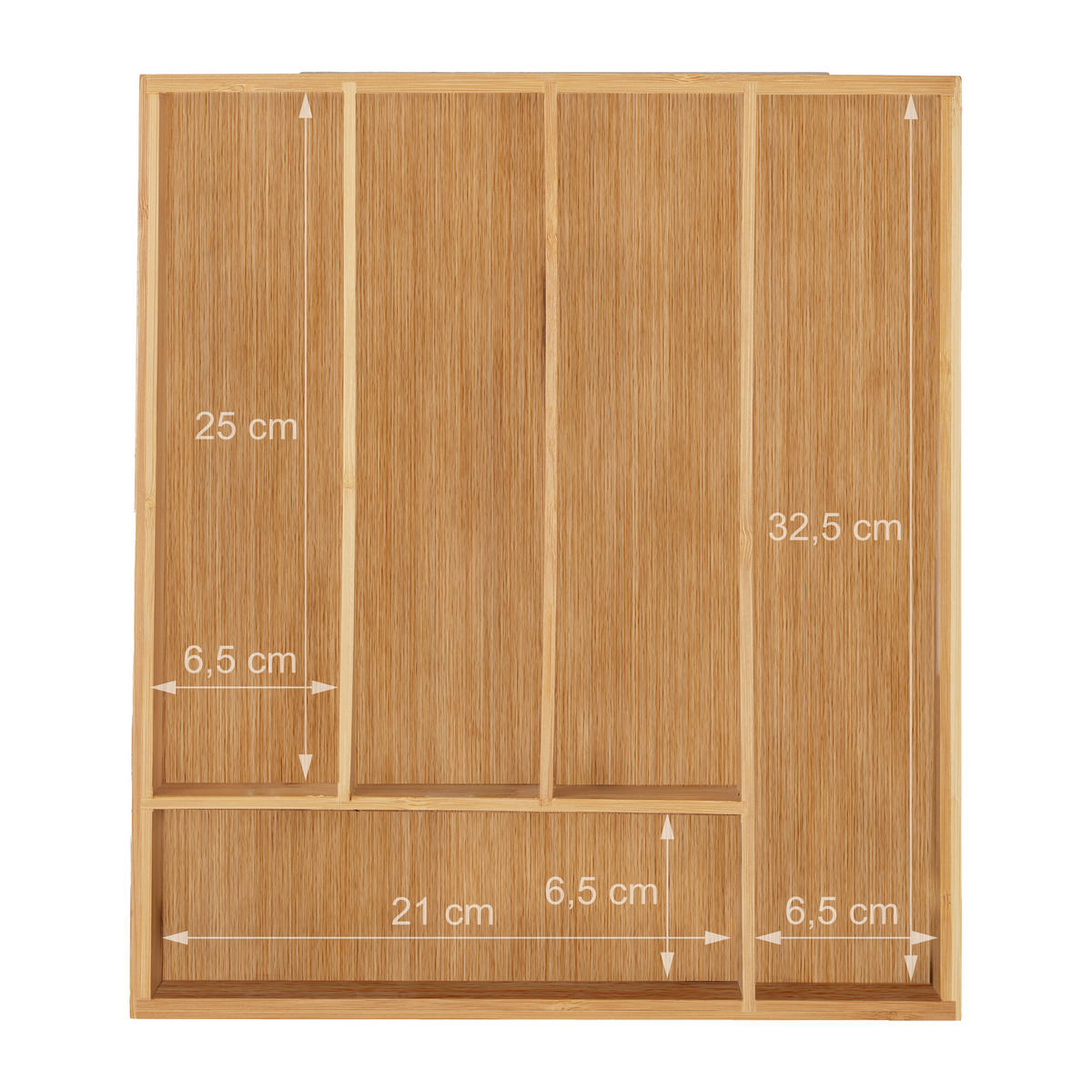 BESTECKKASTEN - Hellbraun, Holz/Holzwerkstoff (30/5/34cm) - Relaxdays