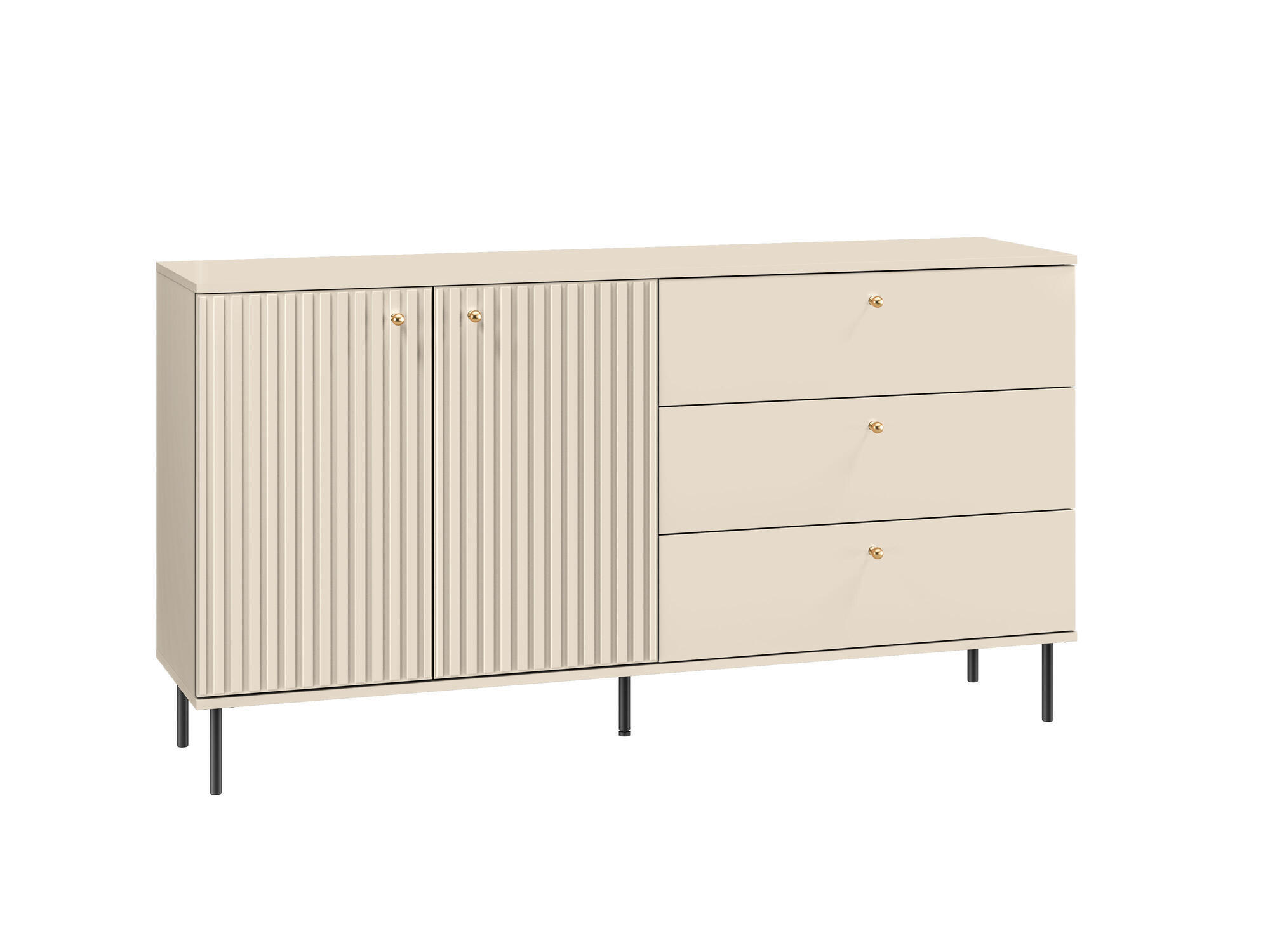 SIDEBOARD SOPHIE Beige 160x40x85 cm - Beige, Holzwerkstoff (160/85/40cm) - FURNLUX