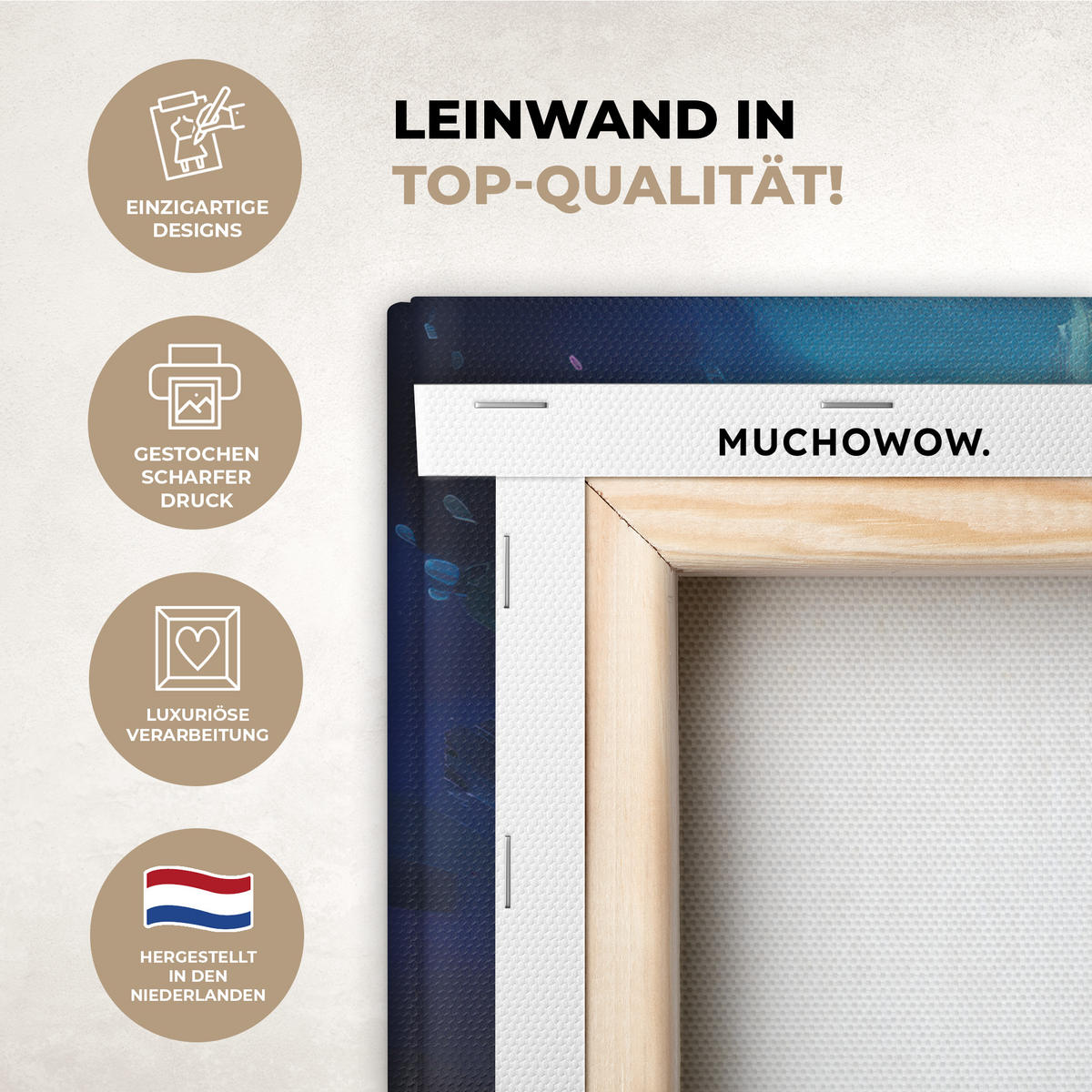 LEINWANDBILD Weihnachtsbaum - Weihnachten - Abstrakt - Farbenfroh Deko Wohnzimmer 20x20 cm - Multicolor, Textil (20/20cm) - MuchoWow