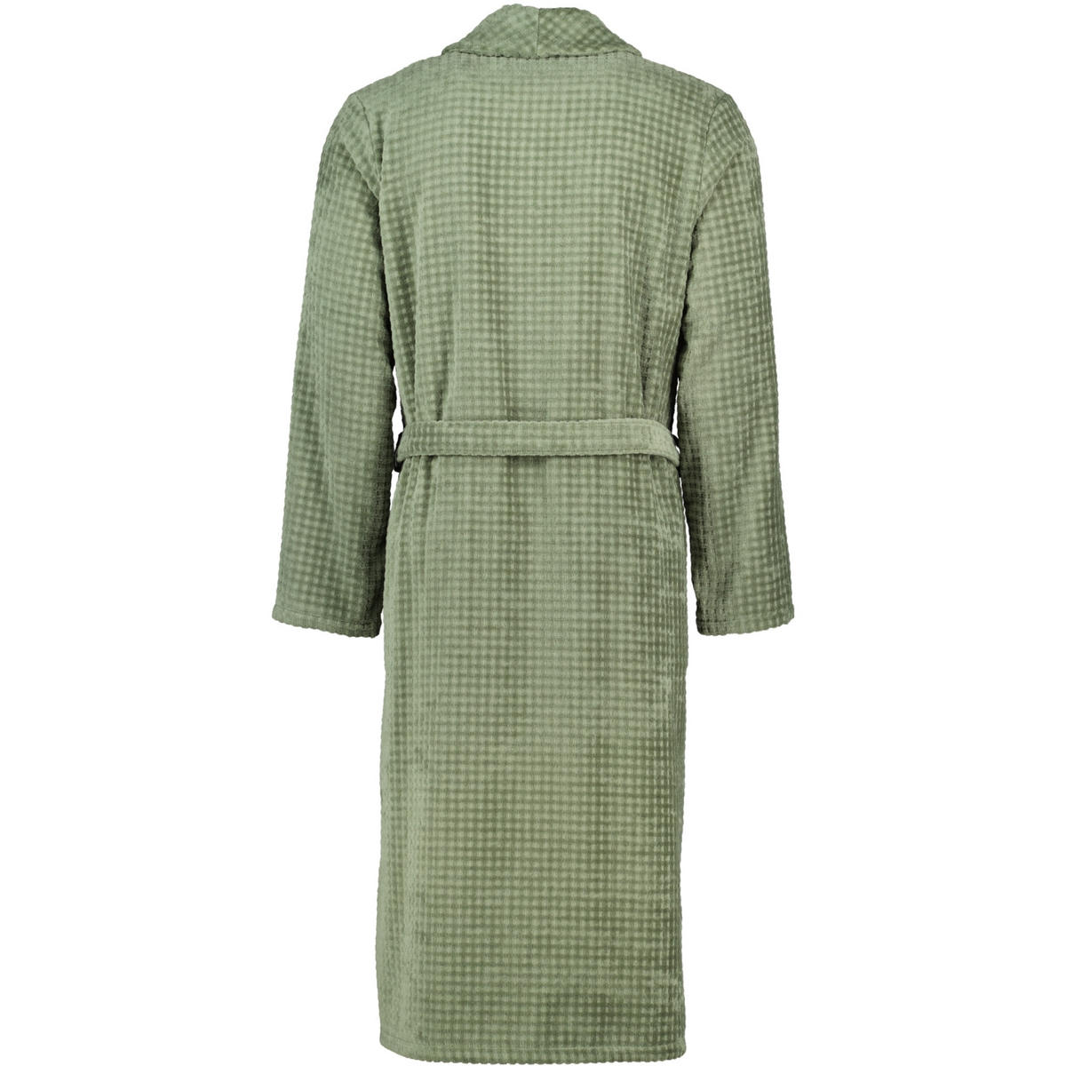 BADEMÄNTEL HERREN SCHALKRAGEN WAFFELPIQUÉ 6508 FIELD - 453 - Grün, Textil (Mnull) - Cawoe