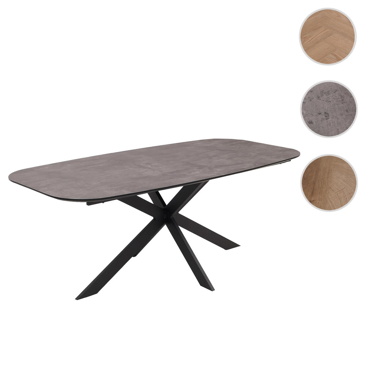 ESSZIMMERTISCH oval Grau - Grau, Holzwerkstoff (100/200/77cm) - MCW