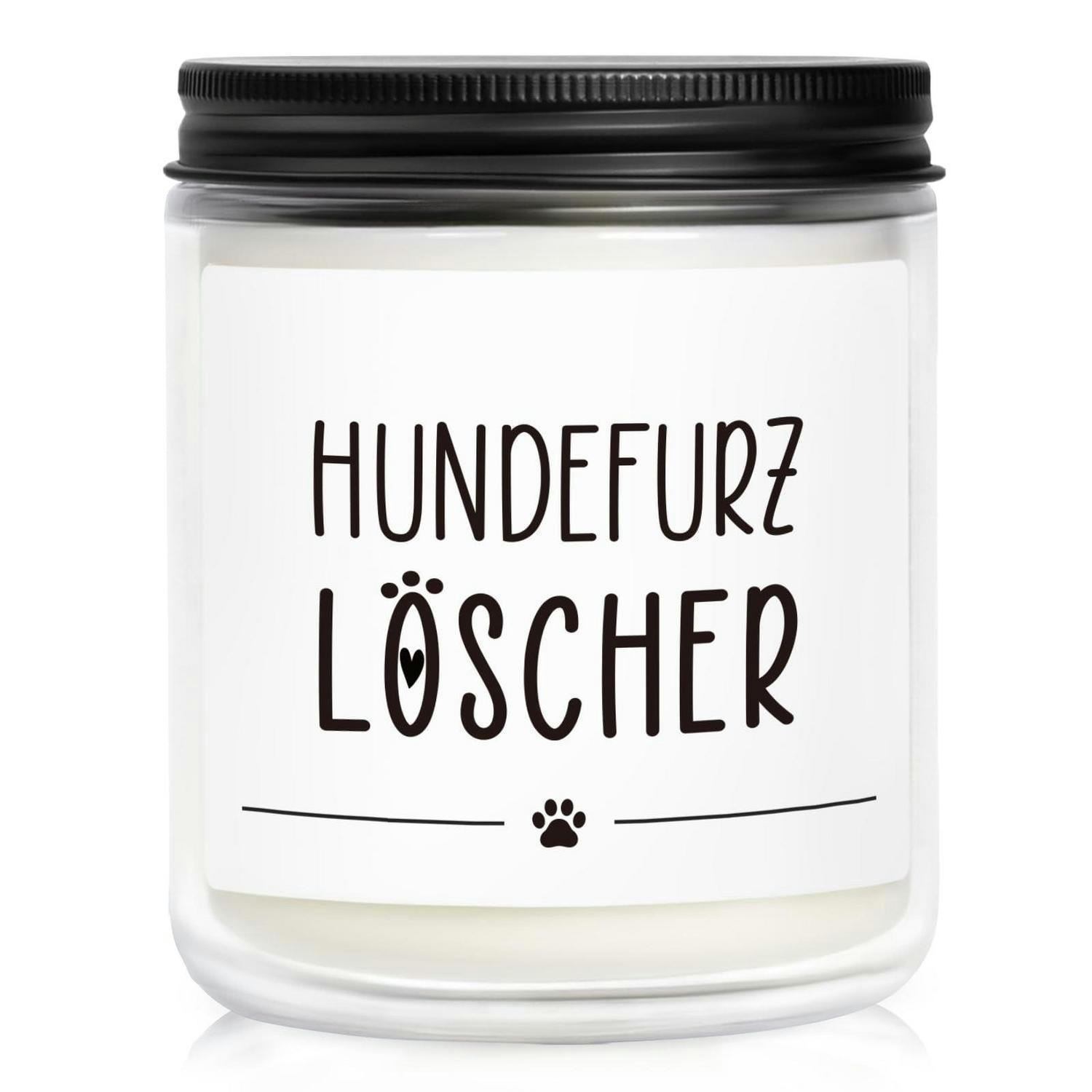 DUFTKERZE im Glas Hundemama Geschenk 35h Brennzeit - Weiß, Paraffin (8.8cm)
