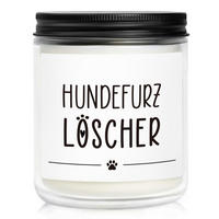 DUFTKERZE im Glas Hundemama Geschenk 35h Brennzeit - Weiß, Paraffin (8.8cm)