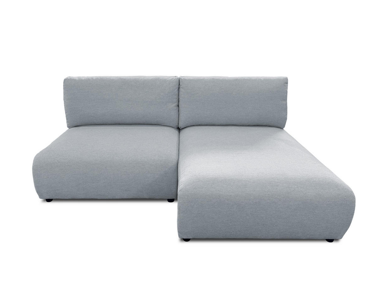 ECKSOFA Sora mit Schlaffunktion, Bettkasten und extra tiefer Komfortzone aus hochwertigem Grau Strukturstoff - Schwarz/Grau, Holz/Kunststoff (200/140cm) - S-Style