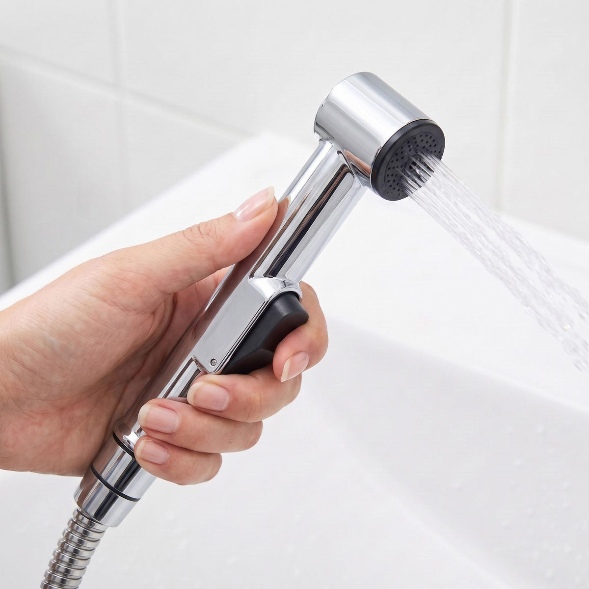 WASCHTISCHARMATUR Mit Bidetta Rea Lungo Chrome - Chromfarben, Metall (4/17/12cm) - REA