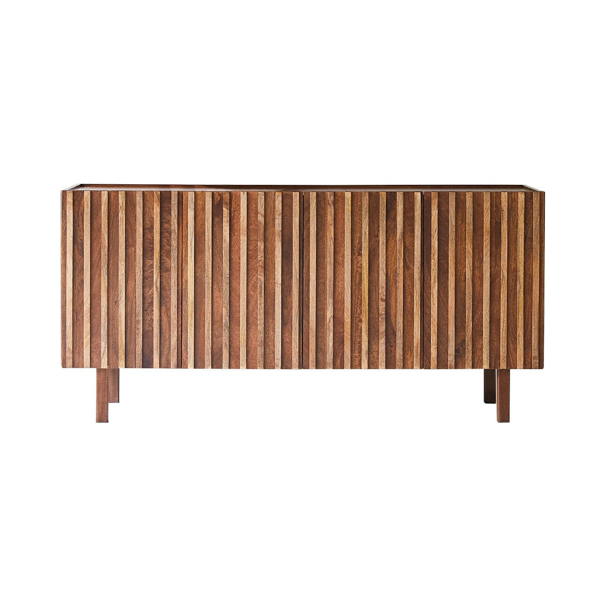 SIDEBOARD Milo Braun aus Mango - Braun, Holz (164/79/42cm) - Tikamoon