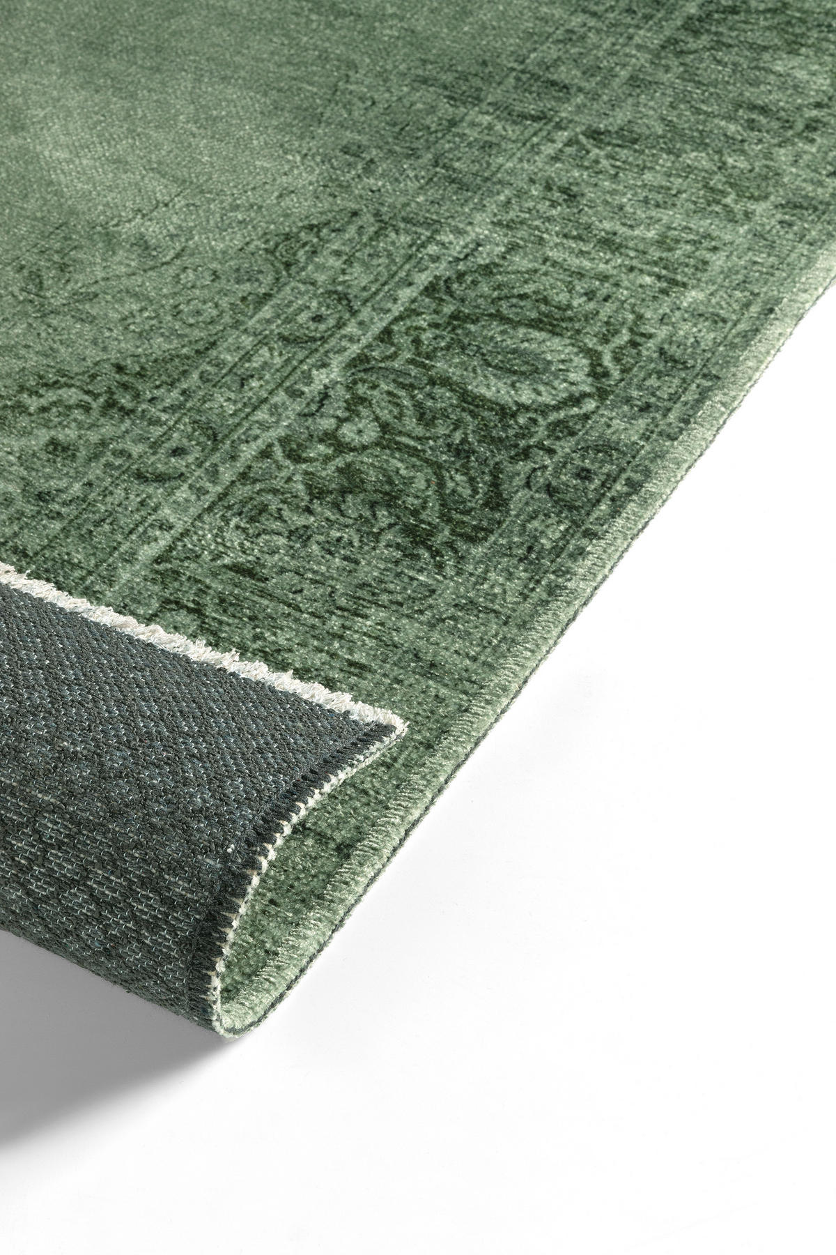 VINTAGE-TEPPICH Grün 80X290cm - Grün, Textil (80/290cm) - Tesso Living