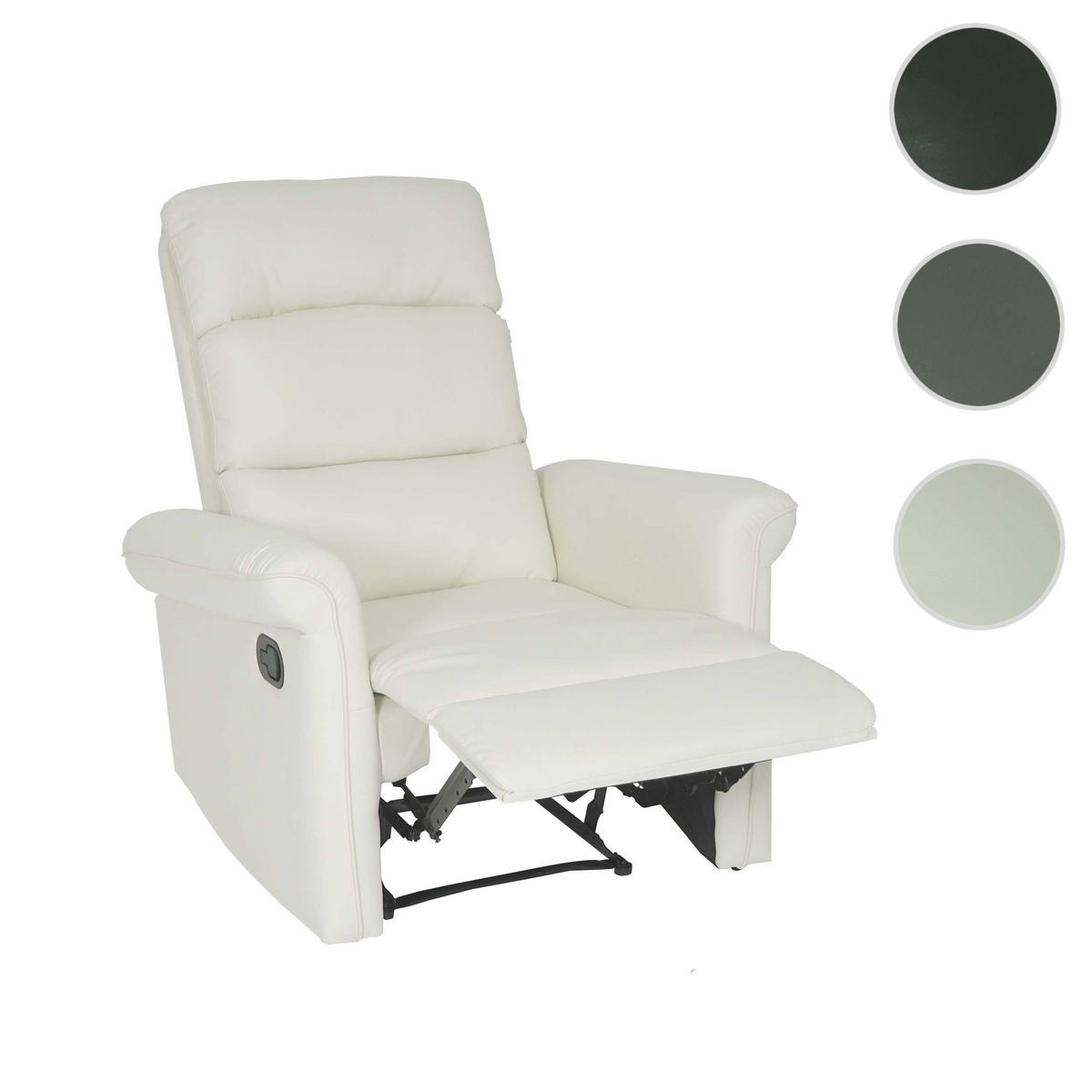 FERNSEHSESSEL Cremeweiß - Weiß, Textil (84/104/90cm) - MCW