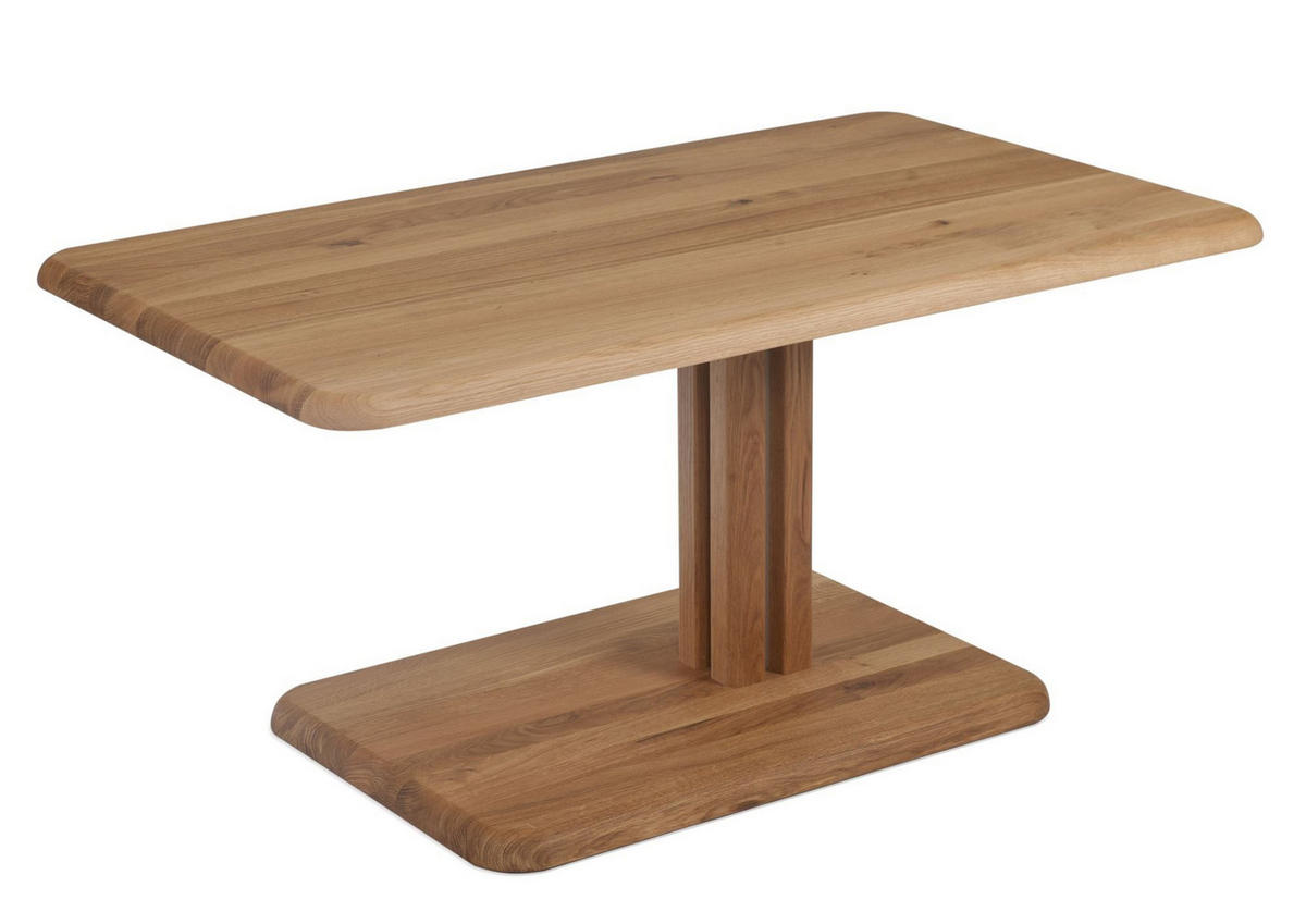 COUCHTISCH Carolann höhenverstellbar 100 x 60 x 48,5-67,5 Wohnzimmertisch Massivholz Wildeiche - Braun, Holz (100/60/49cm) - 58aufmkessel