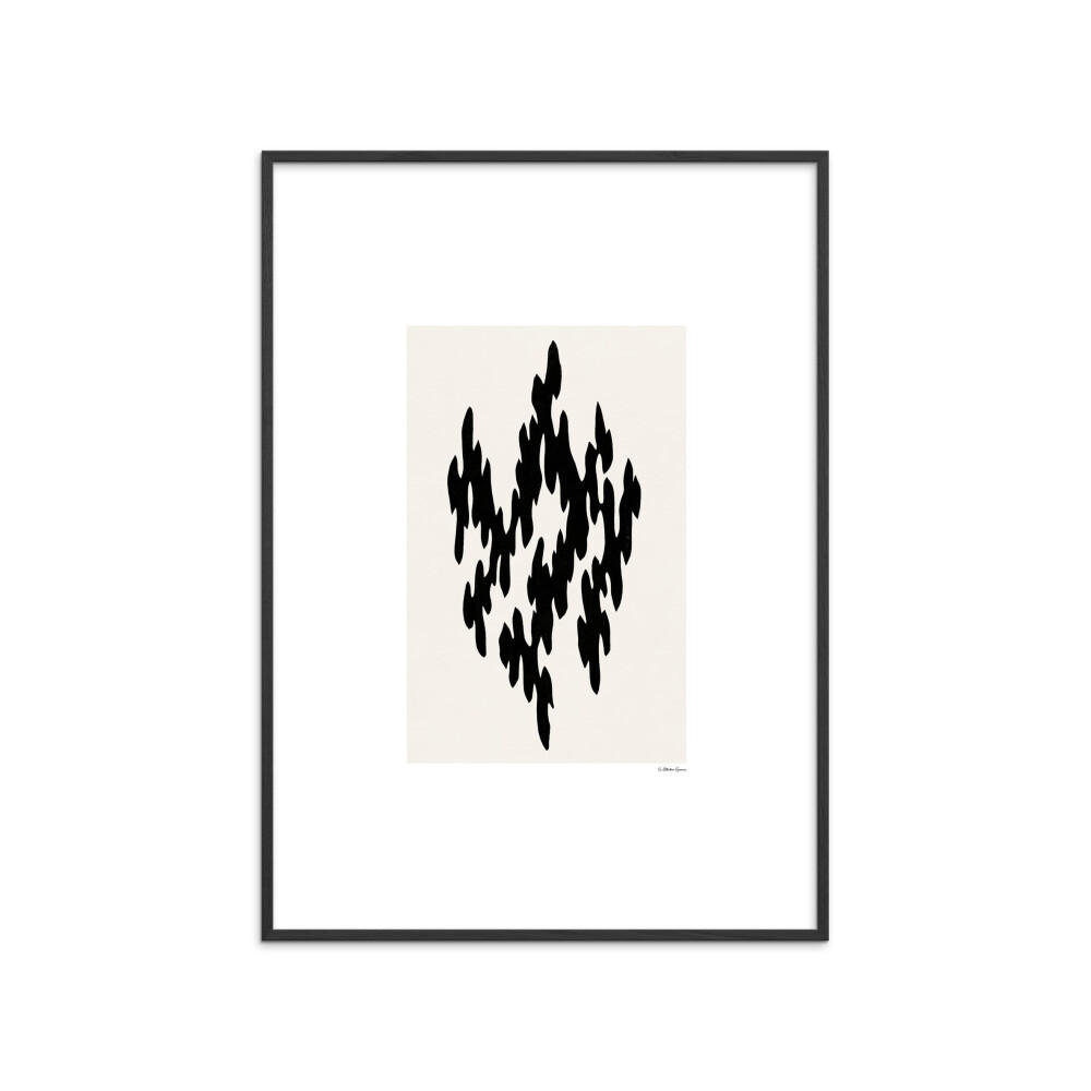 Poster&Frame Poster Schwarz, Schwarz 70x100 cm