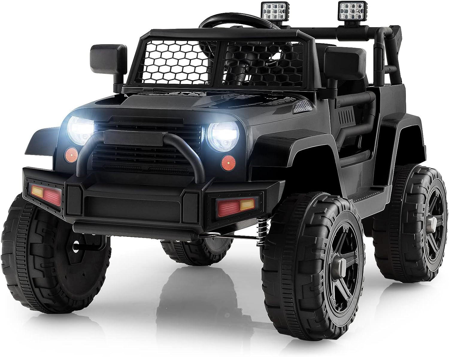 ELBIL 12 V Svart - Svart, Plast (98/64.5/65cm) - COSTWAY