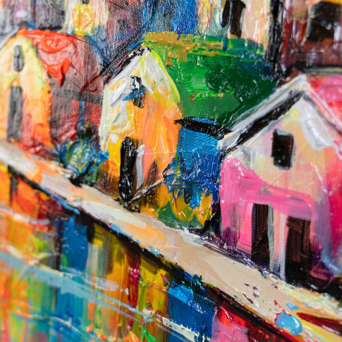 GEMÄLDE Himmlische Entfernungen auf Keilrahmen 115x50 cm - Multicolor, Holz (115/50cm) - YS-art gallery