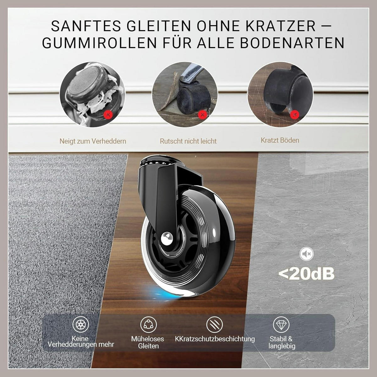 BÜROSTUHL 200kg belastbar mit Fußstütze und verstellbarer Kopfstütze Schwarz - Schwarz, Kunststoff (38/66/82cm)