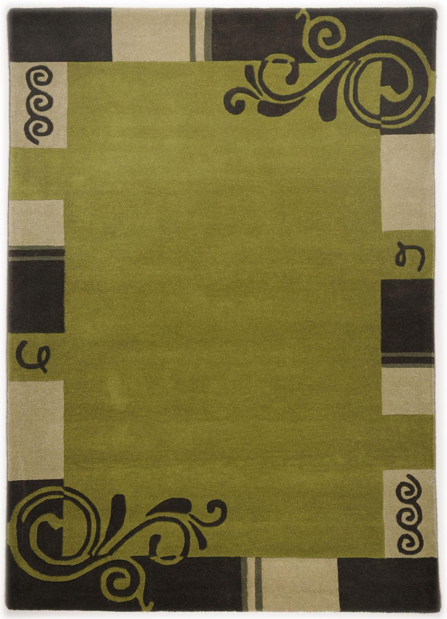 Theko Handtuftteppich Grün 50x80 cm
