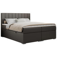 BOXBETT ALLY 120/200 Dunkelgrau Kunstleder - H4 - Dunkelgrau, Holz/Textil (120/200cm) - MKS