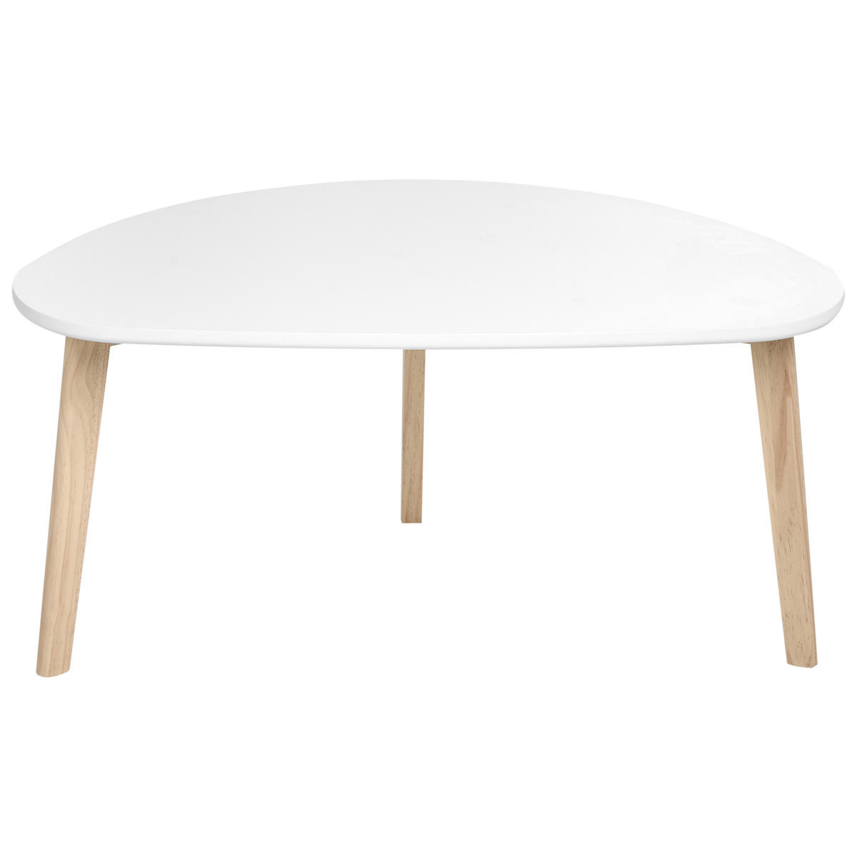 COUCHTISCH Weiß Fly - Hellbraun, Holzwerkstoff (48/83/40cm) - Beliani